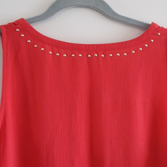 Michael Kors Sleeveless Riveted Top,SZ Lg, EUC - Picture 8 of 15